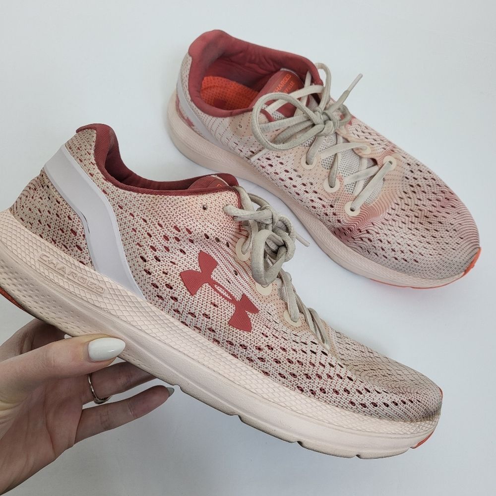 Under Armour Women's Light Pink Charged Impulse Running Sneakers 9.5